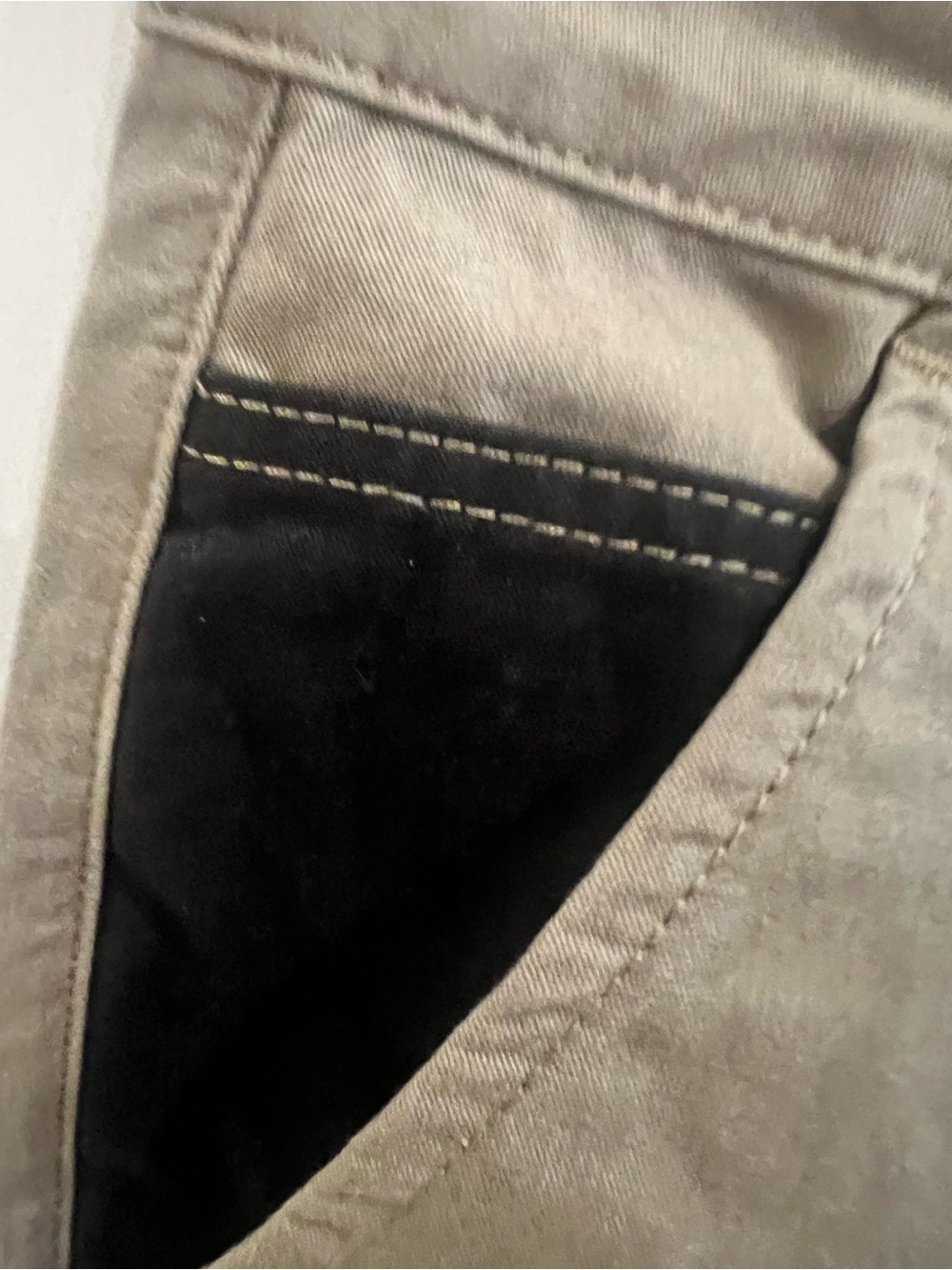Khaki Utility Cargo Trousers with Black Contrast Panels - Picture 5 of 7
